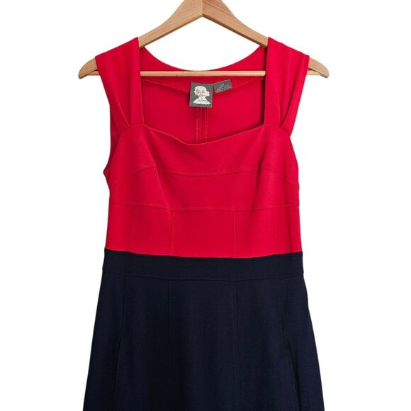 Women's - Anthropologie Girls From Savoy Colorblock Ponte Dress, Size 6 - Picture 4 of 10